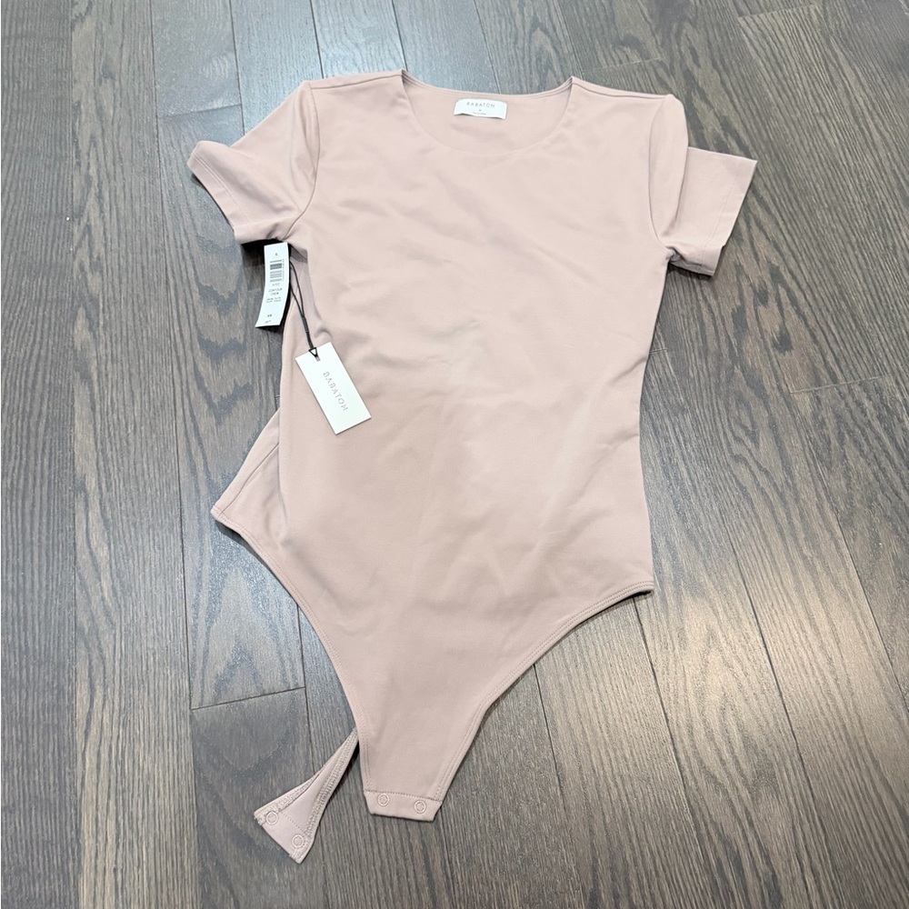 Babaton Contour Crew Bodysuit in Warm Taupe - Picture 4 of 8